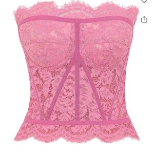 Dolce & Gabbana Pink Lace Bustier